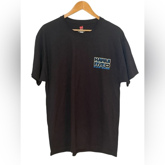 NWOT Hanes Men's Large Black Hawaii Five-0 Production Crew Member Tee Shirt - Picture 1 of 4